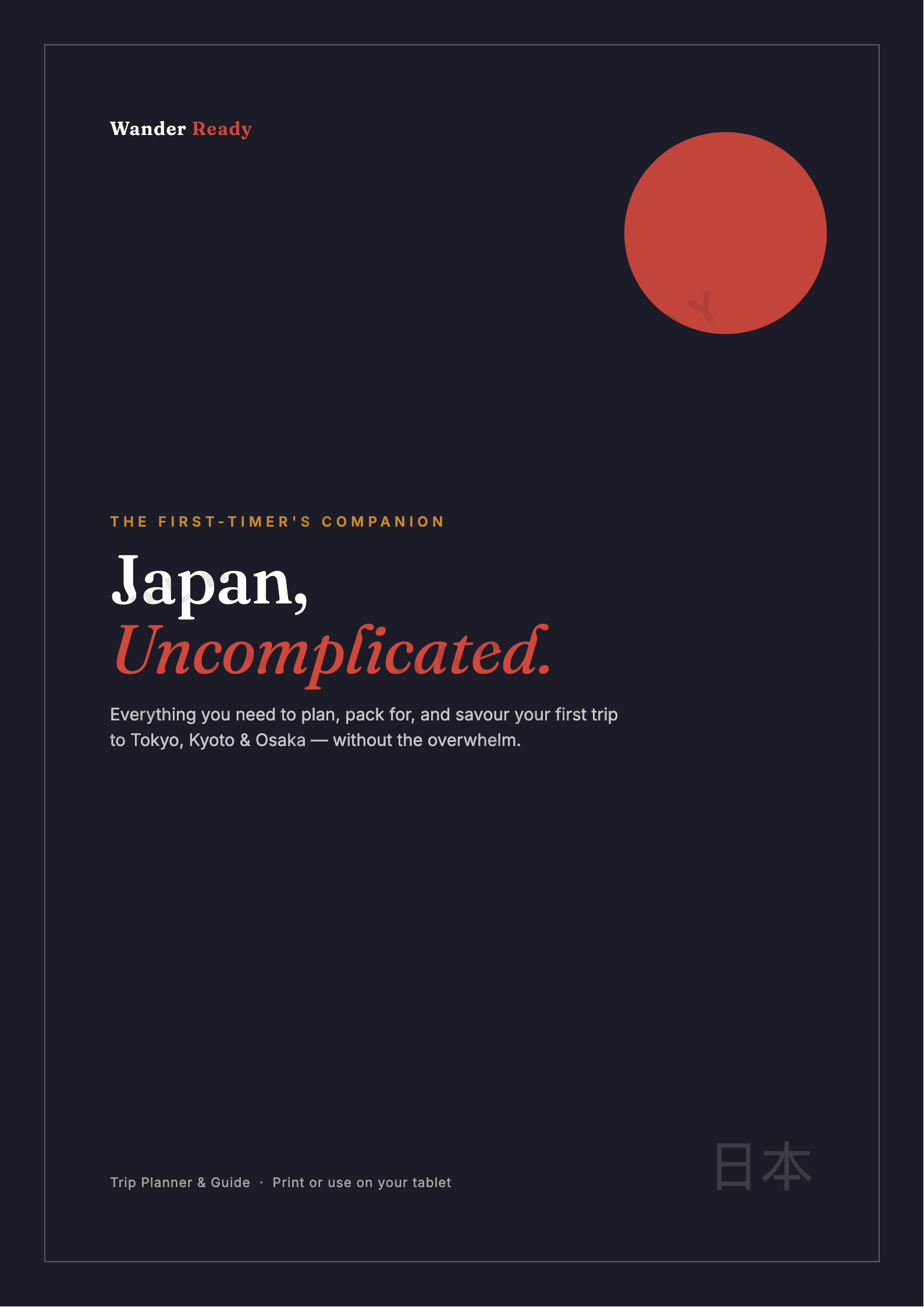 Japan First-Timer Travel Planner preview