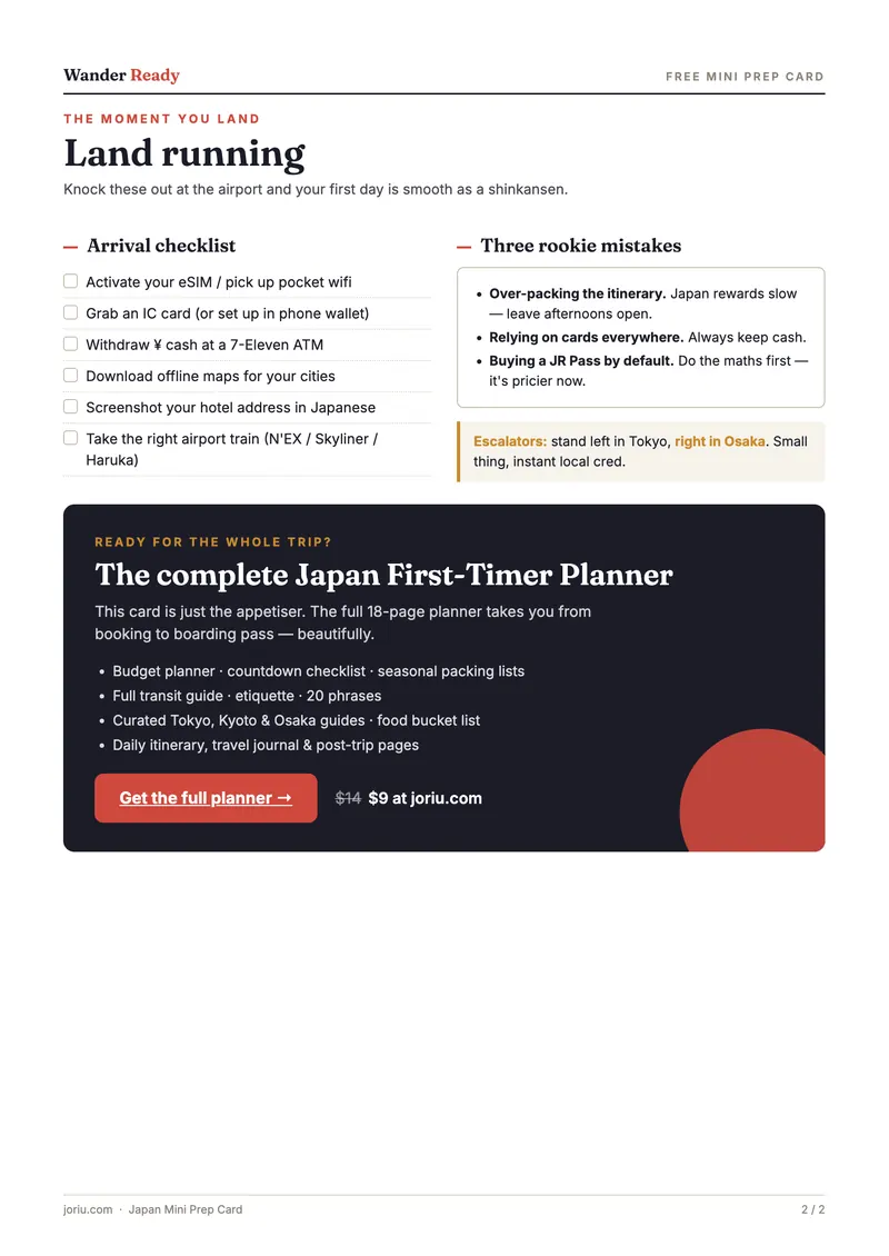 Japan prep card page 2