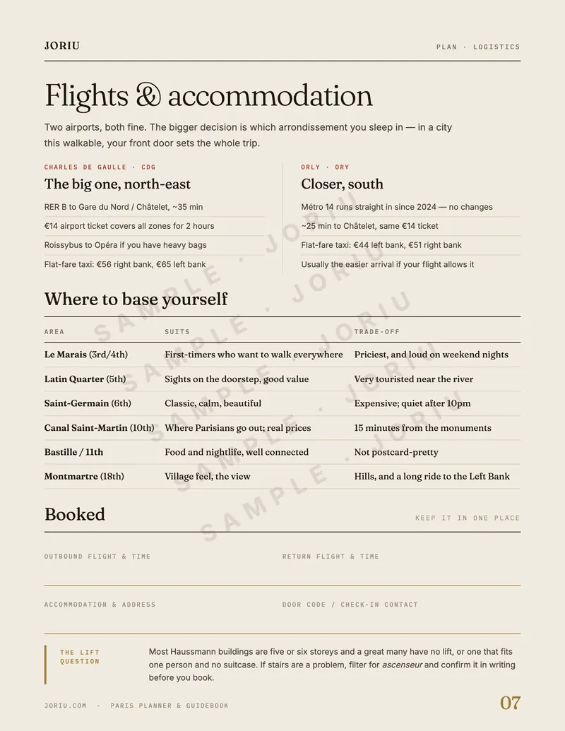 Paris planner — Etiquette do & don't