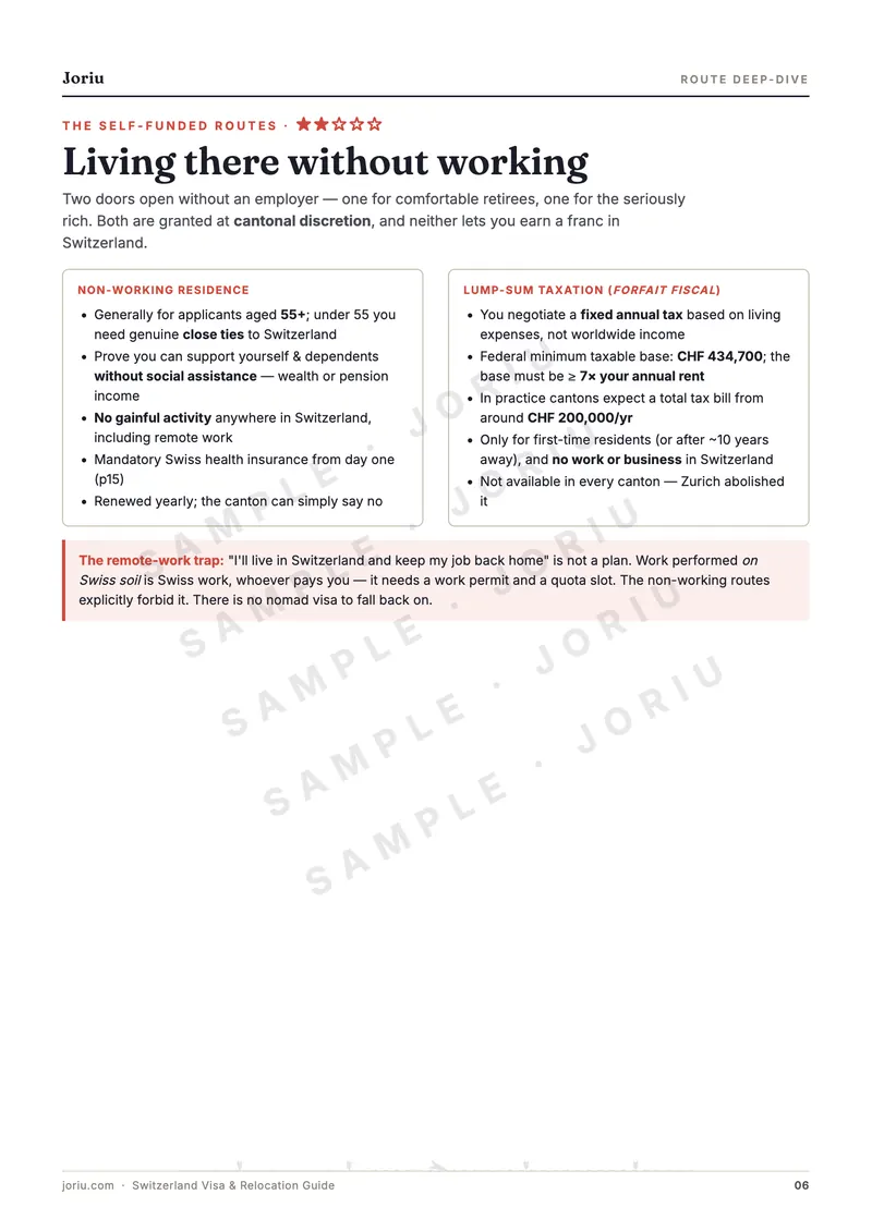 Switzerland Visa & Relocation Guide — Every visa route rated and ranked
